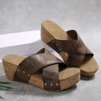 Open Toe Wedge Sandals-Authentically Radd Women's Online Boutique in Endwell, New York