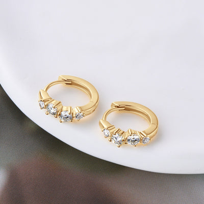 Radiance 14K Gold-Plated Moissanite Earrings – Timeless Sparkle, Unmatched Brilliance-Authentically Radd Women's Online Boutique in Endwell, New York