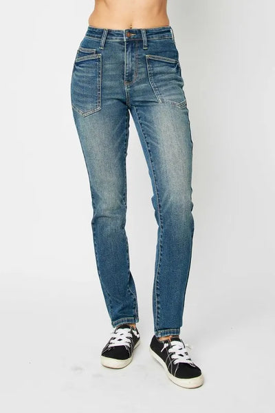 Judy Blue High Waist Skinny Jeans-Authentically Radd Women's Online Boutique in Endwell, New York