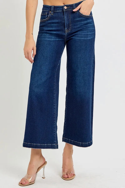 RISEN High Rise Crop Wide Jeans-Authentically Radd Women's Online Boutique in Endwell, New York