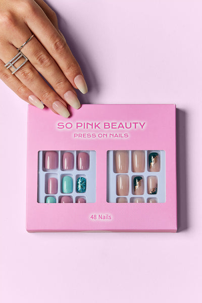 SO PINK BEAUTY Press On Nails 2 Packs-Authentically Radd Women's Online Boutique in Endwell, New York