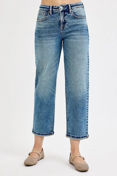 RISEN Full Size High Rise Crop Boyfriend Jeans Plus Size-Authentically Radd Women's Online Boutique in Endwell, New York