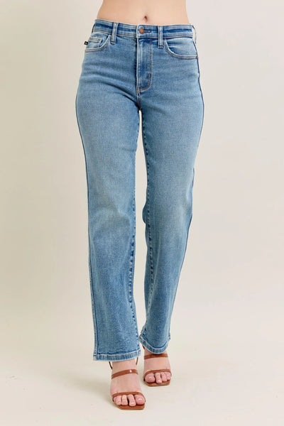 Judy Blue Slow Mornings Straight Leg Jean - Sizes 0-24W-Authentically Radd Women's Online Boutique in Endwell, New York