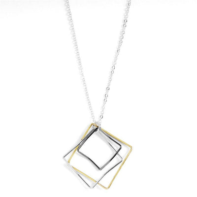 Triple Square Necklace-Accessories-Authentically Radd Women's Online Boutique in Endwell, New York