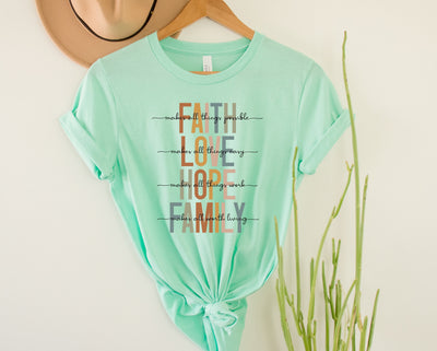 Faith Love Hope Family MINT-Authentically Radd Women's Online Boutique in Endwell, New York