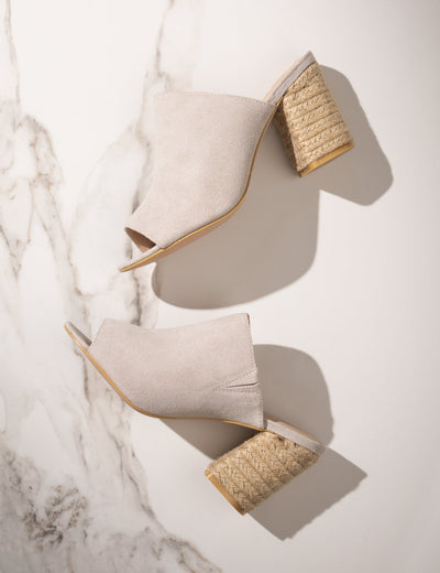 Helena Heeled Sandal in Ice Suede-Shoes-Authentically Radd Women's Online Boutique in Endwell, New York