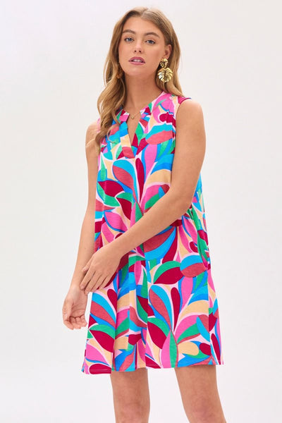 Dear Scarlett Lizzy Tank Dress in RoyalMulti-Womens-Authentically Radd Women's Online Boutique in Endwell, New York