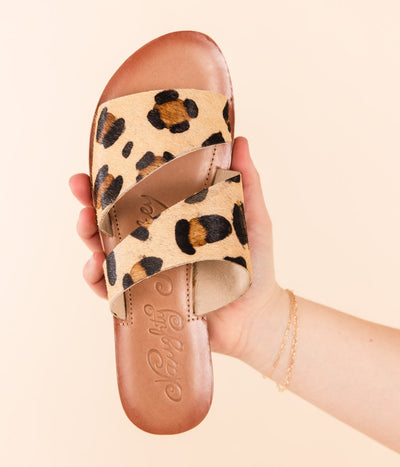 Spirited Dual Strap Slide in Leopard-Shoes-Authentically Radd Women's Online Boutique in Endwell, New York