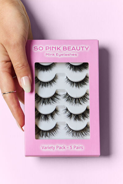 SO PINK BEAUTY Mink Eyelashes Variety Pack 5 Pairs-Authentically Radd Women's Online Boutique in Endwell, New York