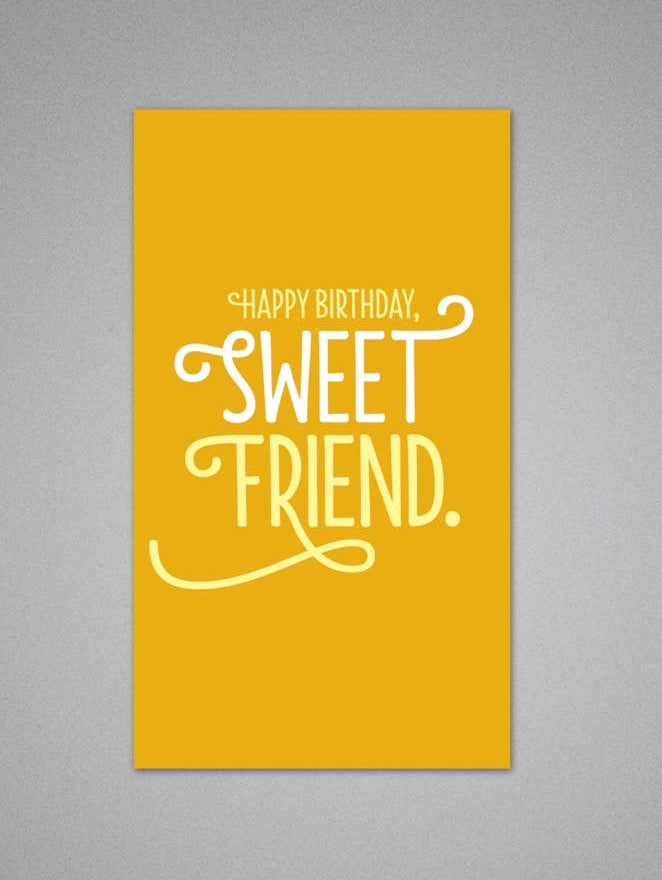 Happy Birthday Sweet Friend - Mini Card-Authentically Radd Women's Online Boutique in Endwell, New York