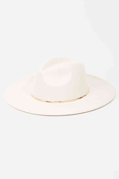 Fame Slice of Chic Herringbone Chain Fedora-Authentically Radd Women's Online Boutique in Endwell, New York