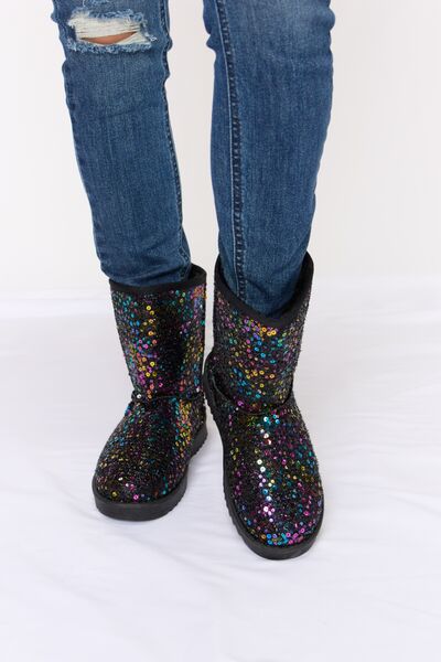 Forever Link Sequin Thermal Flat Boots-Authentically Radd Women's Online Boutique in Endwell, New York