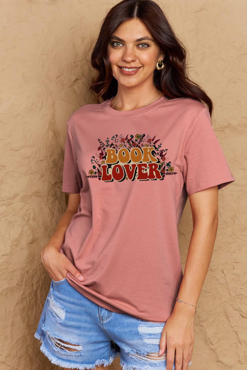 Simply Love Full Size BOOK LOVER Graphic Cotton Tee-Authentically Radd Women's Online Boutique in Endwell, New York