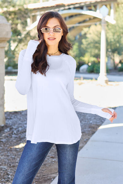 Basic Bae Full Size Round Neck Long Sleeve T-Shirt-Authentically Radd Women's Online Boutique in Endwell, New York