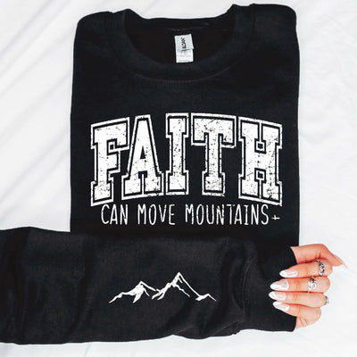 Faith With Sleeve Accent Sweatshirt-Authentically Radd Women's Online Boutique in Endwell, New York