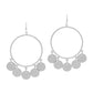 Silver Open Circle with Coin Charms Earrings-Accessories-Authentically Radd Women's Online Boutique in Endwell, New York