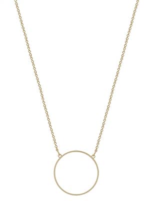 Gold Open Circle Necklace-Accessories-Authentically Radd Women's Online Boutique in Endwell, New York