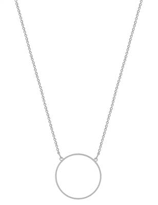 Silver Open Circle 16"-18" Necklace-Accessories-Authentically Radd Women's Online Boutique in Endwell, New York
