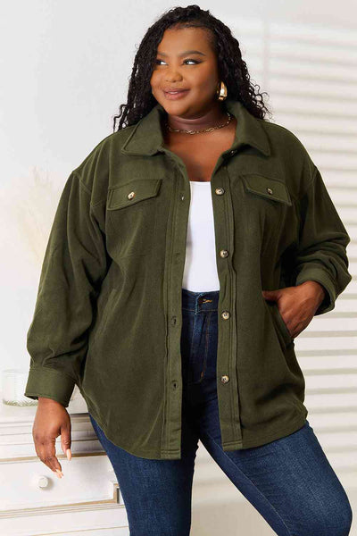 Heimish Cozy Girl Button Down Shacket-Authentically Radd Women's Online Boutique in Endwell, New York