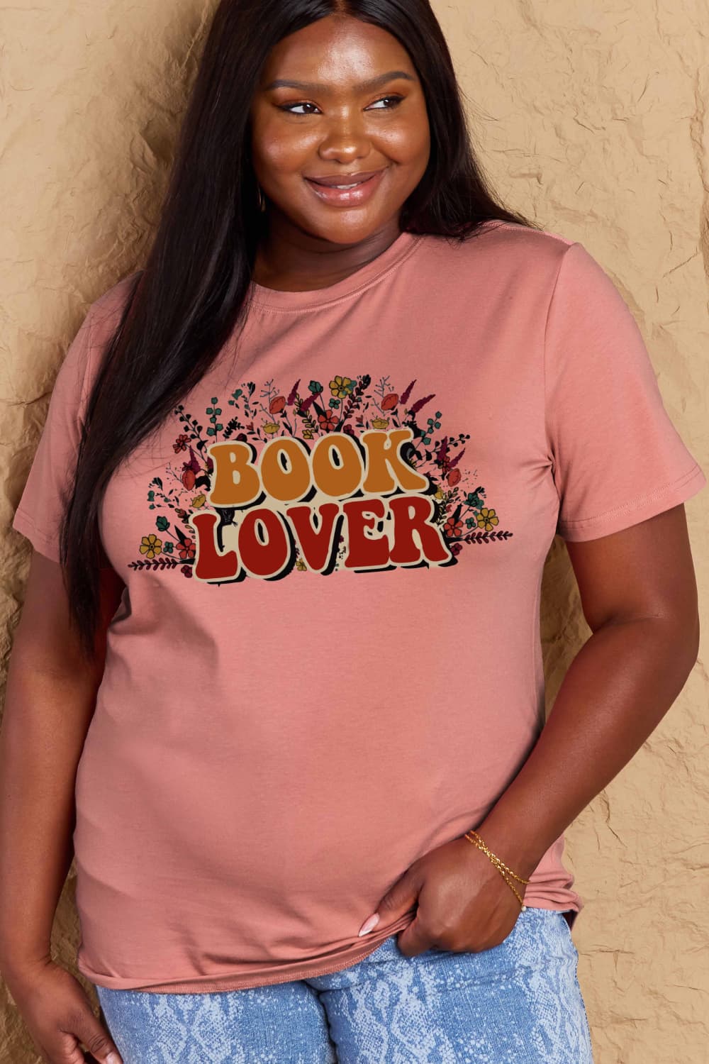 Simply Love Full Size BOOK LOVER Graphic Cotton Tee-Authentically Radd Women's Online Boutique in Endwell, New York
