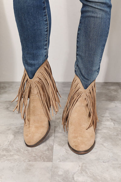 Legend Women's Fringe Cowboy Western Ankle Boots-Authentically Radd Women's Online Boutique in Endwell, New York