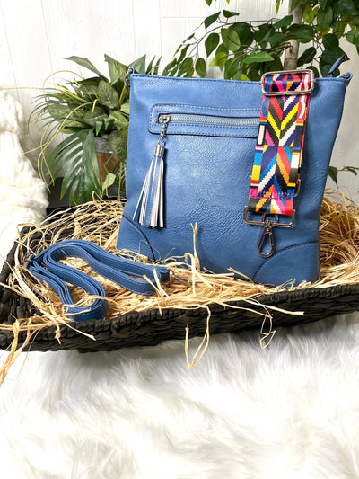 Marion Crossbody in Slate Blue-Authentically Radd Women's Online Boutique in Endwell, New York
