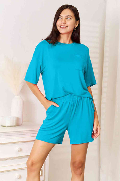 Basic Bae Full Size Soft Rayon Half Sleeve Top and Shorts Set-Authentically Radd Women's Online Boutique in Endwell, New York