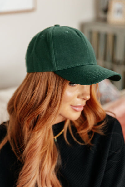 Basic Babe Ball Cap in Green-Accessories-Authentically Radd Women's Online Boutique in Endwell, New York