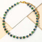 Green Beaded Chain Necklace with Lobster Clasp-Authentically Radd Women's Online Boutique in Endwell, New York