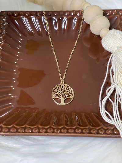 Tree of Life Necklace in Gold-Authentically Radd Women's Online Boutique in Endwell, New York