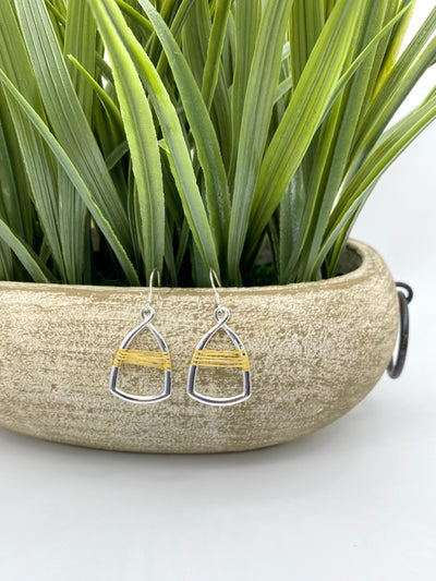 Silver & Gold Wire Earrings-Authentically Radd Women's Online Boutique in Endwell, New York
