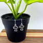 Silver Hollow Cross Earrings-Accessories-Authentically Radd Women's Online Boutique in Endwell, New York