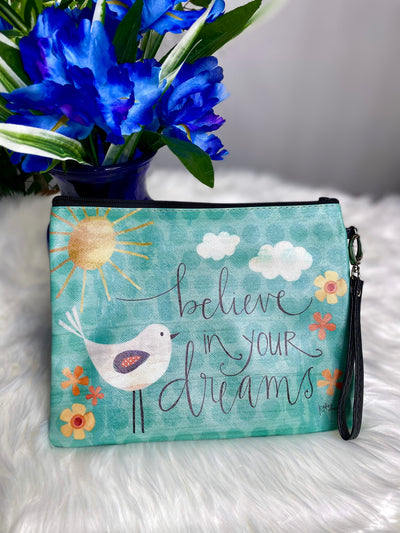 Believe In Your Dreams Makeup Bag-Accessories-Authentically Radd Women's Online Boutique in Endwell, New York