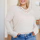 Keeping Notes Lace V Neck Top-Womens-Authentically Radd Women's Online Boutique in Endwell, New York