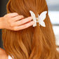 Pearl Butterfly Claw Clip in Ivory-Womens-Authentically Radd Women's Online Boutique in Endwell, New York
