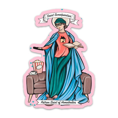 Saint Sweatpantsia Sticker-sticker-Authentically Radd Women's Online Boutique in Endwell, New York
