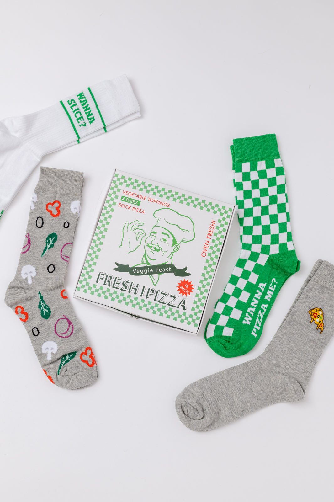 Veggie Pizza Sock Set-Womens-Authentically Radd Women's Online Boutique in Endwell, New York