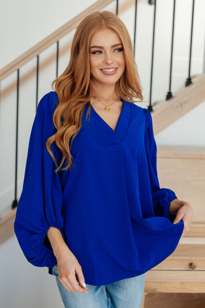 What Do You Say Balloon Sleeve Blouse-Womens-Authentically Radd Women's Online Boutique in Endwell, New York