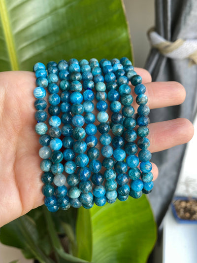 Blue Apatite Crystal Beaded Bracelet-Accessories-Authentically Radd Women's Online Boutique in Endwell, New York