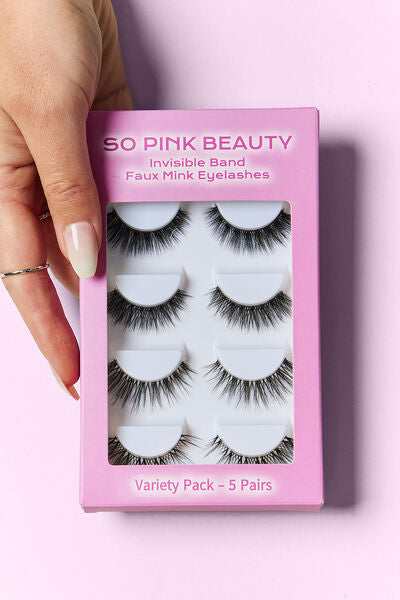 SO PINK BEAUTY Faux Mink Eyelashes Variety Pack 5 Pairs-Authentically Radd Women's Online Boutique in Endwell, New York