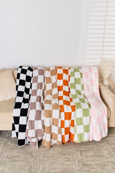 Comfy Luxe Checkered Blanket in 6 colors-Authentically Radd Women's Online Boutique in Endwell, New York