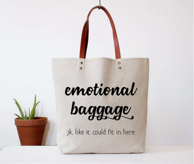 Emotional Baggage Tote Bag-Tote Bag-Authentically Radd Women's Online Boutique in Endwell, New York