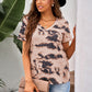 Tie-Dye V-Neck Tee Shirt-Tops-Authentically Radd Women's Online Boutique in Endwell, New York
