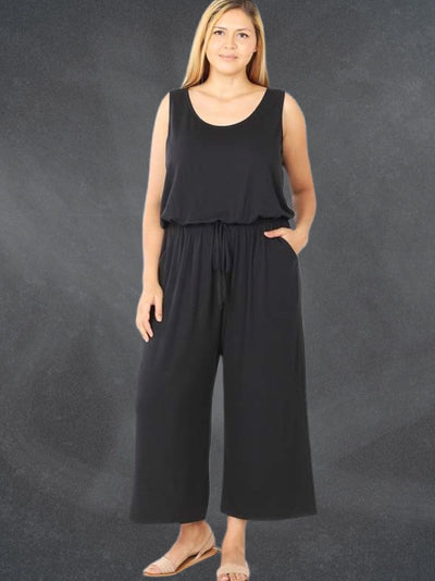 Anything but Basic Sleeveless Jumpsuit-Authentically Radd Women's Online Boutique in Endwell, New York