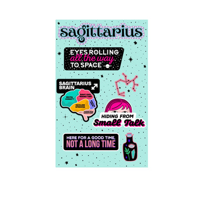 Sagittarius Astrological Sticker Sheet-sticker-Authentically Radd Women's Online Boutique in Endwell, New York